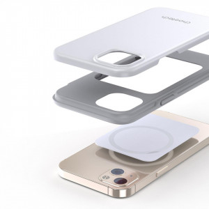 Противоударен гръб CHOETECH MFM Anti-drop MagSafe - iPhone 13 бял - Img 6
