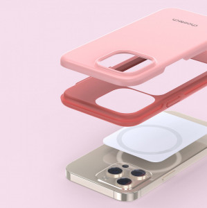 Противоударен гръб CHOETECH MFM Anti-drop MagSafe - iPhone 13 Pro Max розов - Img 2