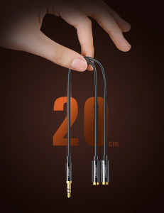 Разклонител за слушалки UGREEN мини жак 3.5mm към 2x мини жак 3.5mm 25cm (20816) черен - Img 8