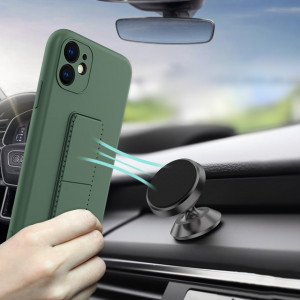 Силиконов гръб със стойка WOZINSKY Kickstand - iPhone 12 Pro сив - Img 4