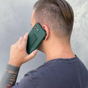 Силиконов гръб със стойка WOZINSKY Kickstand - iPhone 12 Pro сив - Img 5