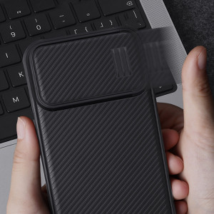 Силиконов гръб с подвижно покритие за камерата NILLKIN CamShield S - iPhone 14 Pro Max зелен - Img 10