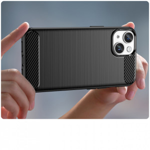 Силиконов гръб Carbon - iPhone 14 Plus черен - Img 5