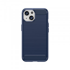 Силиконов гръб Carbon - iPhone 15 син - Img 1