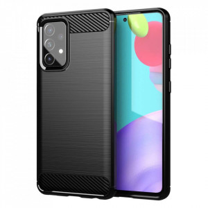 Силиконов гръб Carbon - Samsung Galaxy A72 черен - Img 1