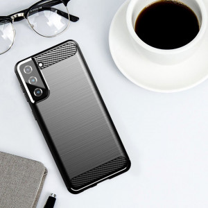 Силиконов гръб Carbon - Samsung Galaxy S21+ 5G син - Img 8