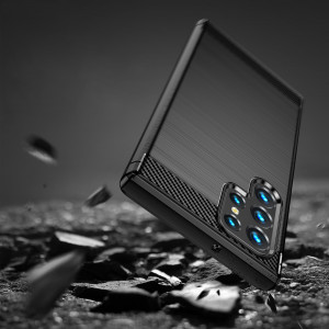Силиконов гръб Carbon - Samsung Galaxy S23 Ultra черен - Img 6