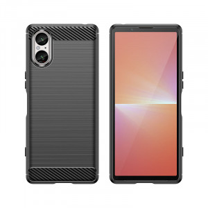 Силиконов гръб Carbon - Sony Xperia 5 V черен - Img 2