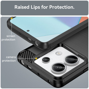 Силиконов гръб Carbon - Xiaomi Redmi Note 13 Pro+ черен - Img 7