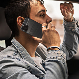 Силиконов гръб FORCELL Carbon - iPhone 12 Pro Max черен - Img 5