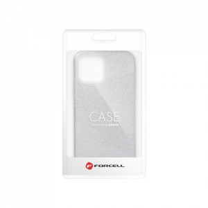 Силиконов гръб FORCELL Shining - Samsung Galaxy S21 Ultra 5G сребрист - Img 3