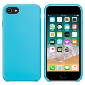 Силиконов гръб Soft Flexible Rubber - iPhone 7 / 8 / SE (2nd gen) / SE (3rd gen) светлосин - Img 3