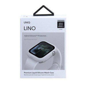 Силиконов калъф за корпус UNIQ Lino - Apple Watch 44mm Series 5 / 44mm Series 4 гълъбовобял - Img 8