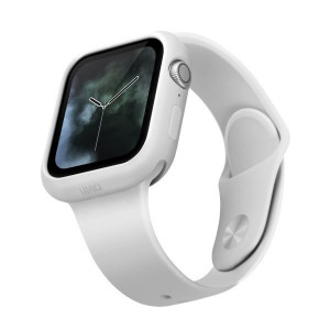 Силиконов калъф за корпус UNIQ Lino - Apple Watch 44mm Series 5 / 44mm Series 4 гълъбовобял - Img 1