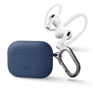 Силиконов калъф за слушалки UNIQ Nexo - AirPods Pro 2 + куки син - Img 2