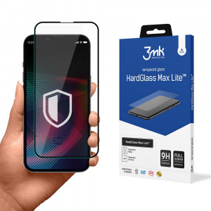 Стъклен протектор с пълно покритие 3mk Hard Glass Max Lite - iPhone 14 Pro Max с черна рамка - Img 1