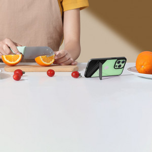 Твърд гръб с гел рамка и стойка UGREEN Fusion - iPhone 13 Pro черен - Img 12