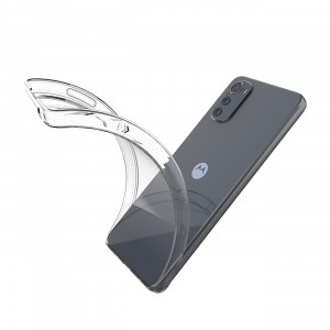 Тънък силиконов гръб 0.5mm - Moto e32 / e32s / g22 прозрачен - Img 8