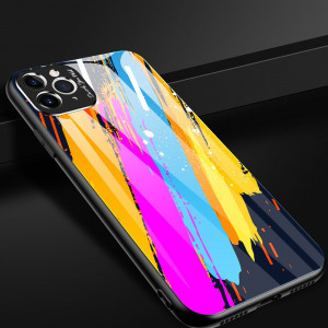Цветен стъклен гръб с покритие за камерата - iPhone 11 Pro Max модел 1 - Img 14
