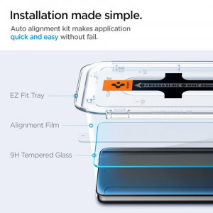 2 бр. закален стъклен протектор SPIGEN TR Ez Fit с инструмент за поставяне - Samsung Galaxy S24+ - Img 8