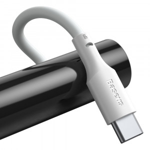 2 бр. кабел за зареждане и данни BASEUS USB Typpe A към USB Type C с бързо зареждане Power Delivery 40W 5A 1.5 m бял (TZCATZJ-02) - Img 3