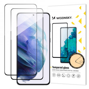 2 бр. 5D Full Glue закален стъклен протектор с пълно покритие WOZINSKY - Samsung Galaxy S23+ 9H с черна рамка - Img 1