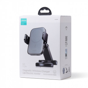 Joyroom стойка за кола Qi Wireless Induction зарядно 15W (MagSafe - iPhone Compatible) - Dashboard (JR-ZS295) черен - Img 5
