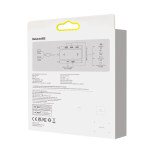 USB хъб BASEUS Lite Series USB Type A към 4x USB Type A 3.0 5Gb / s (WKQX030101) черен - Img 6