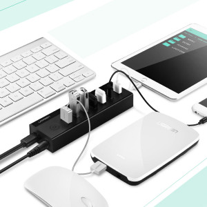 USB хъб UGREEN 7в1 USB Type A към 7x USB Type A 5Gb/s (US219) черен - Img 4