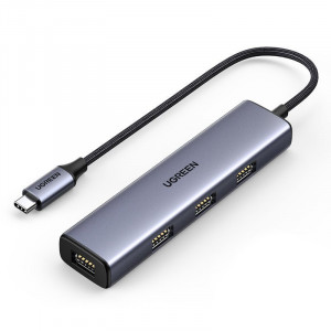 USB хъб UGREEN USB Type C към 4x USB Type A 3.2 Gen.1 (CM473 20841) сребрист - Img 1