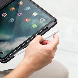 Антибактериален калъф тип книга с място за стилус UNIQ Moven - iPad Pro 12.9" (5th gen 2021) / Pro 12.9" (6th gen 2022) charcoal gray - Img 7