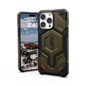Армиран гръб UAG Monarch Pro MagSafe - iPhone 15 Pro Max зелен кевлар - Img 5