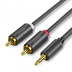 Аудио кабел UGREEN жак 3.5mm към 2х RCA (чинч) 3m черен (10590) - Img 14