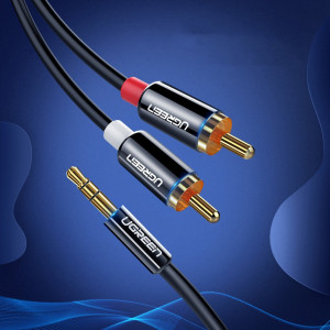 Аудио кабел UGREEN жак 3.5mm към 2x RCA (чинч) 2m черен (AV116 10584) - Img 6