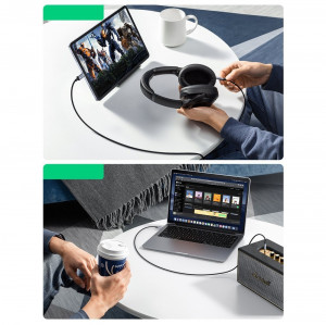 Аудио кабел UGREEN жак 3.5mm към USB Type C 1m черен (CM450 20192) - Img 9