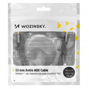 Аудио кабел WOZINSKY жак 3.5mm 3 m черен - Img 8