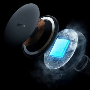 Безжично зарядно за кола BASEUS CW01 MagSafe 15W със стойка за въздуховода + вход за кабел USB Type A 25W черно - Img 9