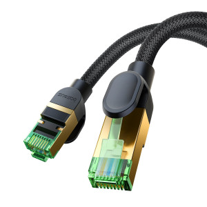 Бърз интернет кабел с оплетка BASEUS RJ45 cat.8 40Gb/s 1m черен - Img 6