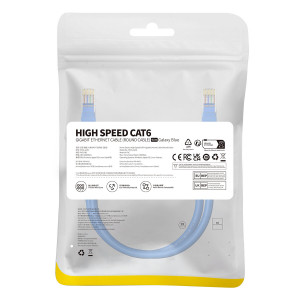 Бърз интернет кабел BASEUS High Speed cat.6 RJ45 1000Mb/s 0.5m син - Img 6