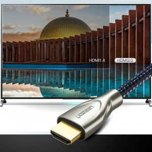 Видео кабел UGREEN HDMI 2.0 4K 60Hz 1m сив (HD131) - Img 3
