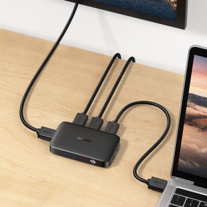 Видео суич UGREEN HDMI към 3x HDMI 4K 30Hz (CM332 80125) черен - Img 10