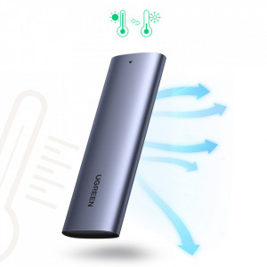 Външна адаптерна кутия Ugreen за M.2 B-Key SATA 3.0 5Gbps + кабел USB Type C (CM400) сива - Img 7
