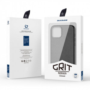 Гръб от еко кожа DUX DUCIS Grit MagSafe - iPhone 14 Plus черен - Img 5