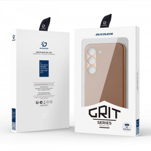 Гръб от еко кожа DUX DUCIS Grit MagSafe - Samsung Galaxy S23+ кафяв - Img 5
