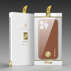 Гръб от еко кожа DUX DUCIS Yolo - iPhone 14 Pro кафяв - Img 5