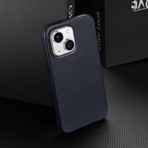Гръб от естествена кожа DUX DUCIS Naples MagSafe - iPhone 14 син - Img 8