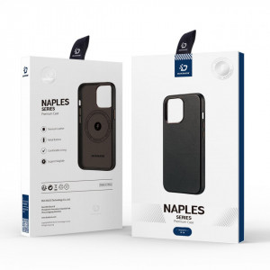Гръб от естествена кожа DUX DUCIS Naples MagSafe - iPhone 14 тъмнокафяв - Img 5
