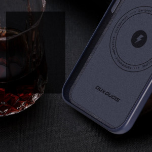 Гръб от естествена кожа DUX DUCIS Naples MagSafe - iPhone 14 Pro син - Img 8