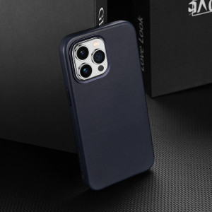 Гръб от естествена кожа DUX DUCIS Naples MagSafe - iPhone 14 Pro син - Img 11