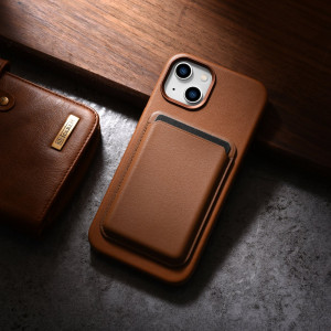 Гръб от естествена кожа iCARER Leather MagSafe - iPhone 14 кафяв - Img 18